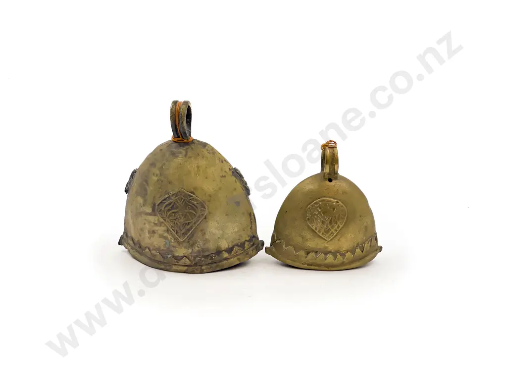 Two Vintage Brass Bells Image 1++