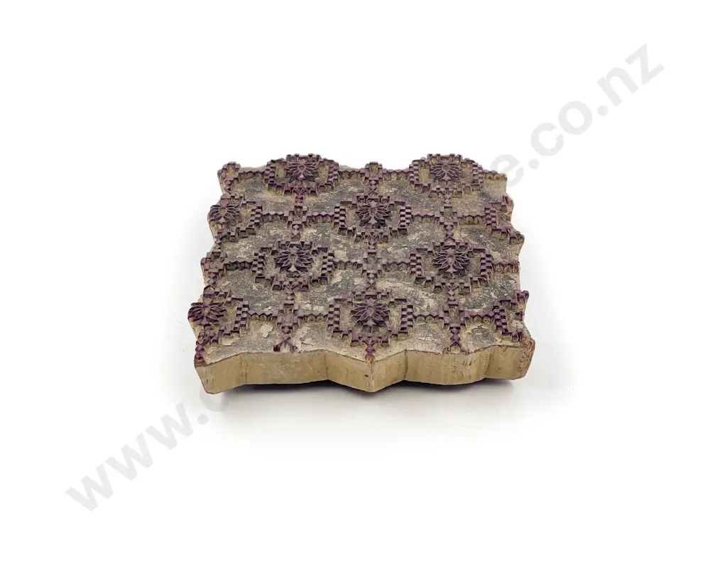 Vintage Wooden Fabric Stamp Image 1++