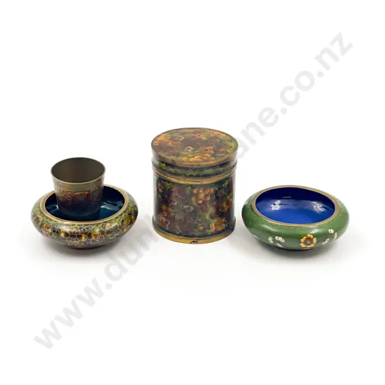 Four Pieces of Assorted Cloisonne