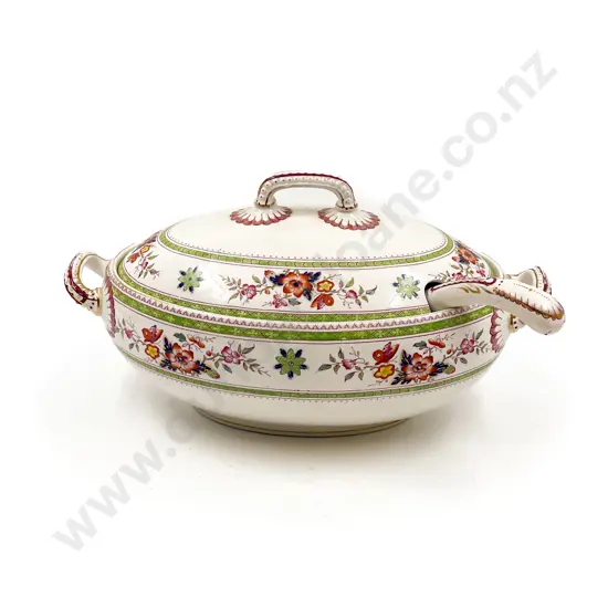 Fancy China Tureen & Ladle