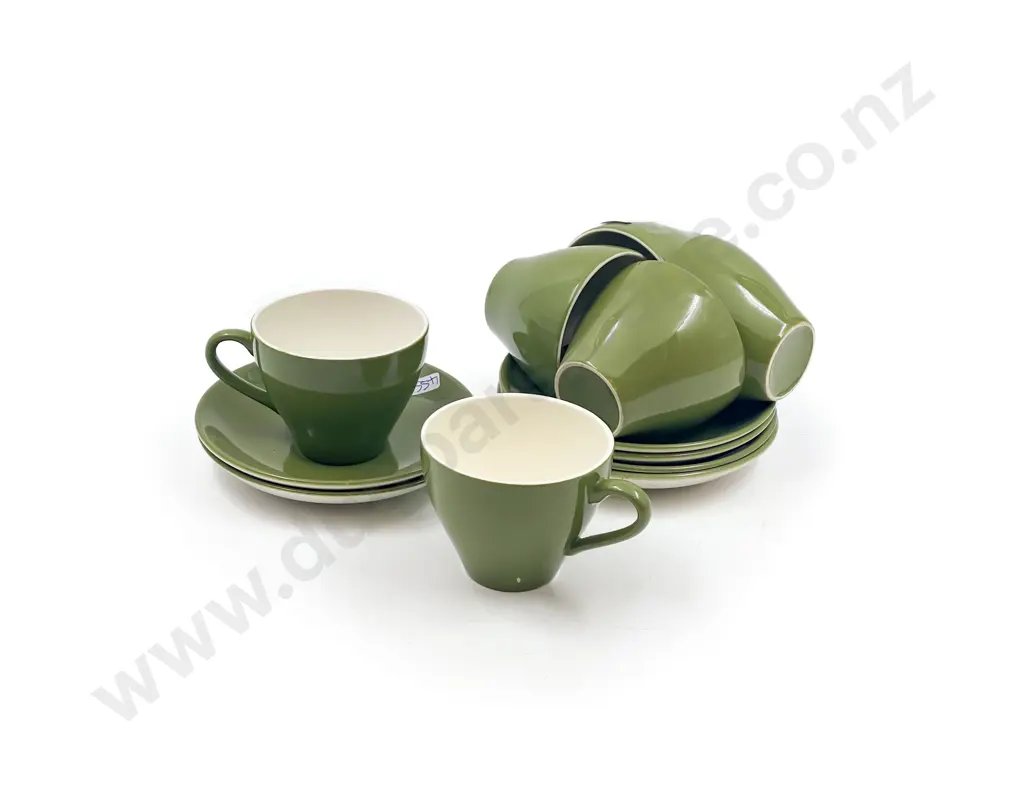 Six Crown Lynn Cups & Saucers Image 1++