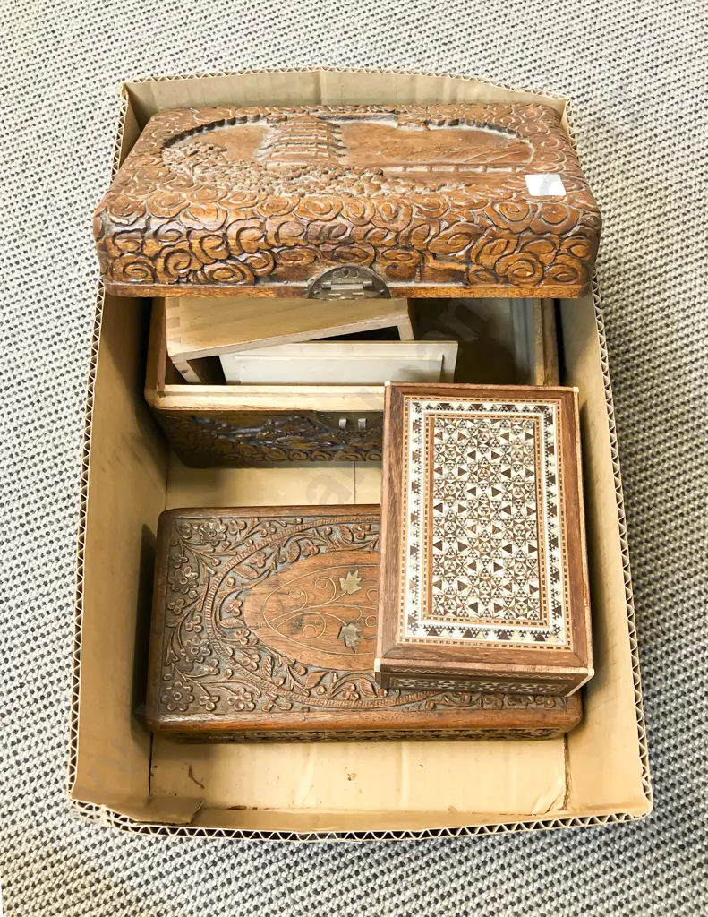 Three Assorted Trinket/Jewellery Boxes etc Image 1++