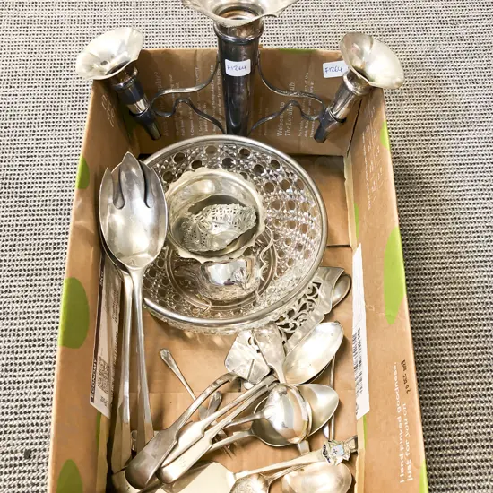 Quantity of Assorted Cutlery & Plated Items etc