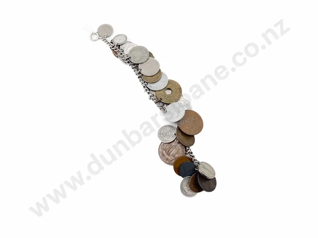 Vintage Coin Charm Bracelet Image 1++