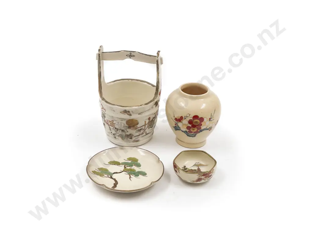 Four Pieces of Satsuma China Image 1++