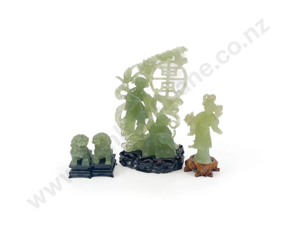 Four Assorted Soapstone Ornaments Image 1++