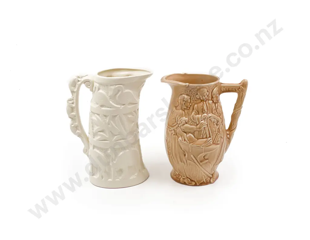 Two Burleigh Ware Relief Moulded Jugs Image 1++
