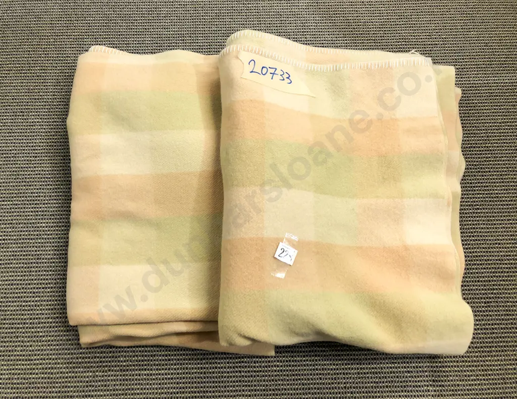 Two Woollen Travel Blankets Image 1++