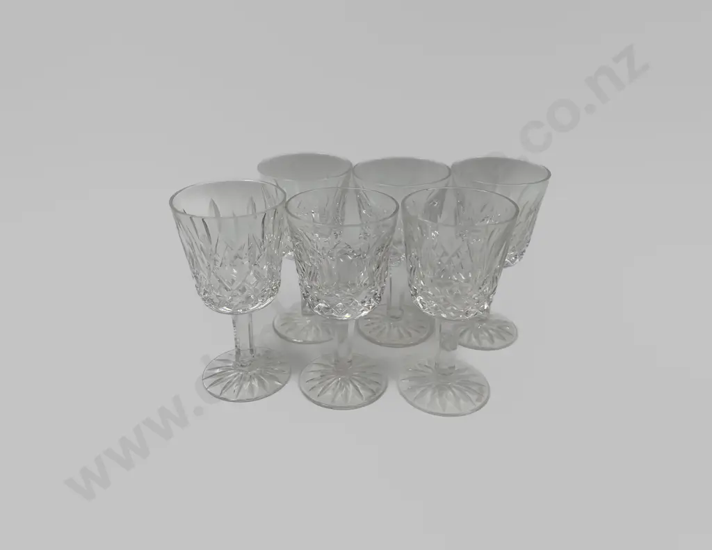 Six Waterford Crystal "Lismore" Port Glasses Image 1++