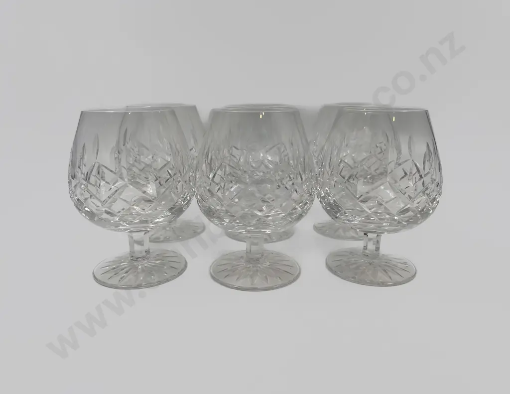 Six Waterford Crystal "Lismore" Brandy Glasses Image 1++