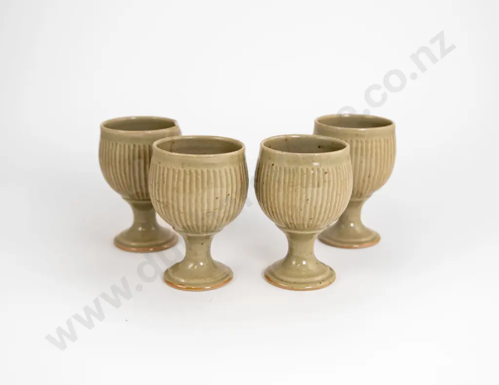 Four Mirek Smisek Pottery Goblets Image 1++