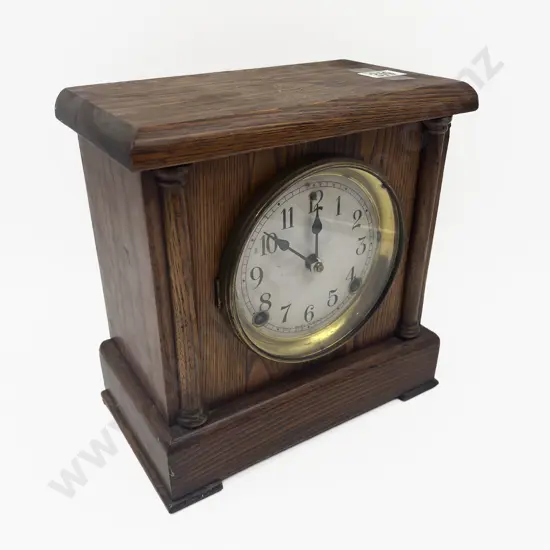Oak Cased Mantel Clock