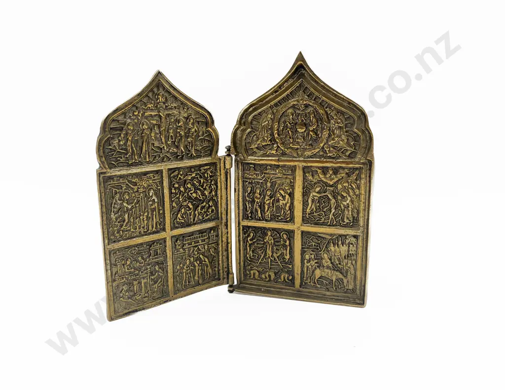 Brass Ecclesiastical Folding Story Board Image 1++