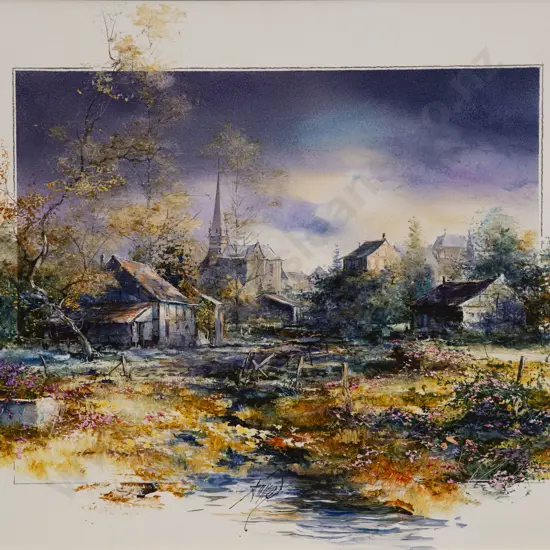 Jacques Donnay (Belgian b 1947) - Village Ardennais (Belgique)