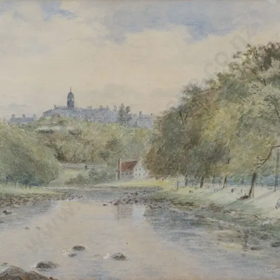 Attrib W Menzies Gibb (1859 - 1931) - English Riverside Scene