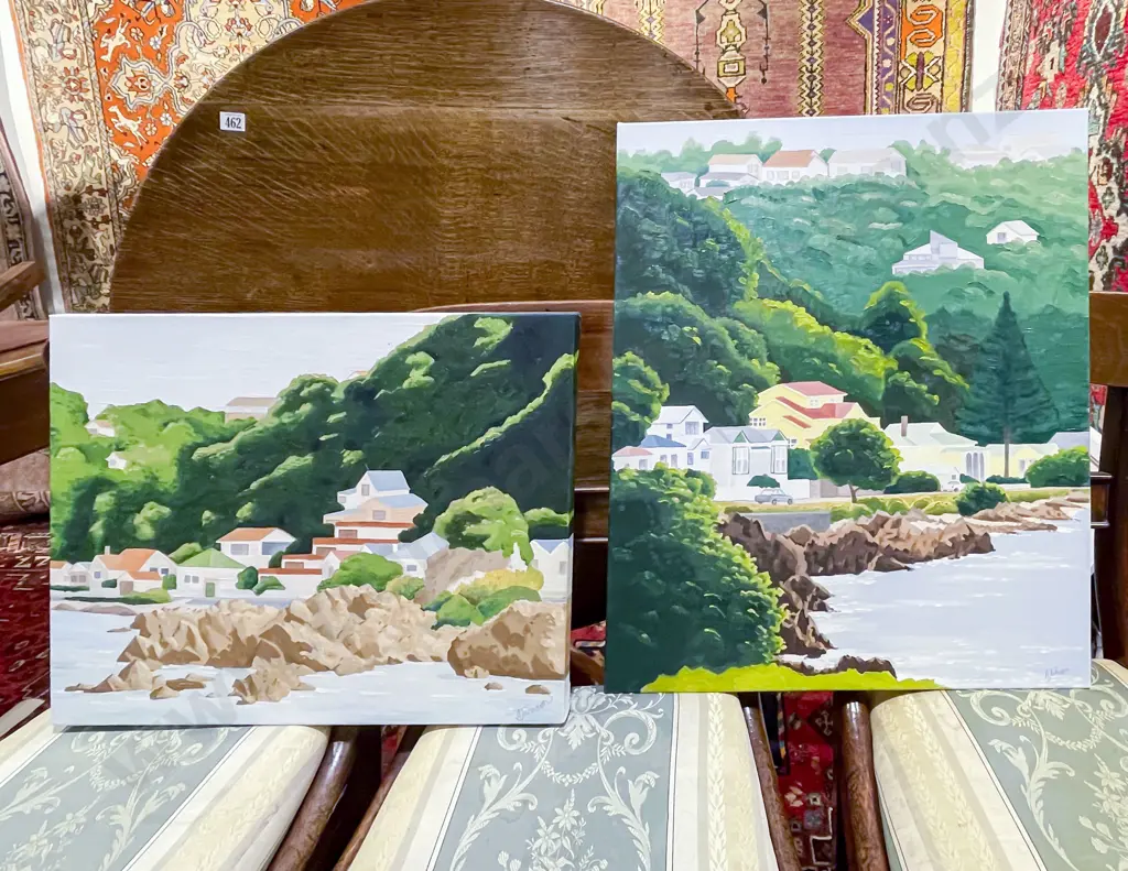 Two Scenic Oil on Canvases by A. Johnson Image 1++