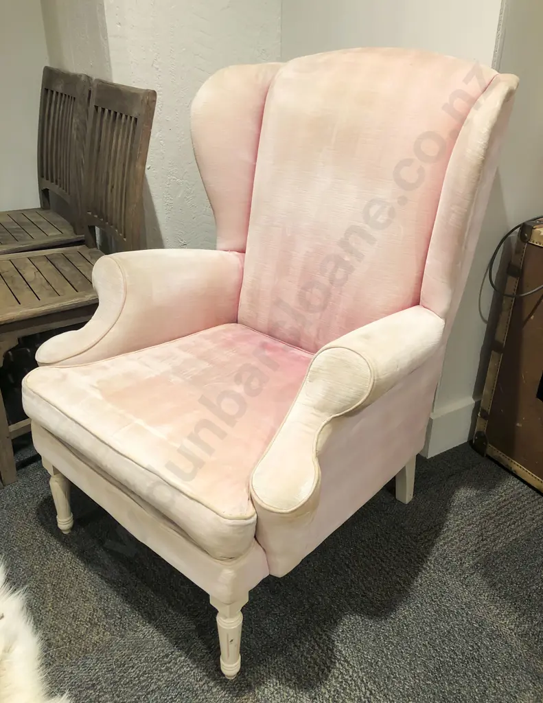 Upholstered Wing Back Arm Chair Image 1++