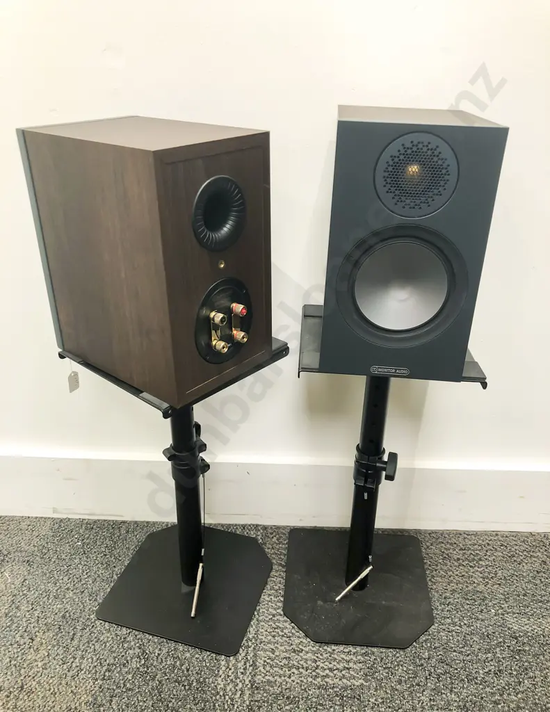 Pair of Monitor Audio Bronze Series Speakers on Stands Image 1++