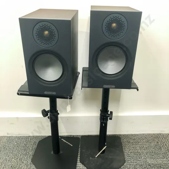 Pair of Monitor Audio Bronze Series Speakers on Stands