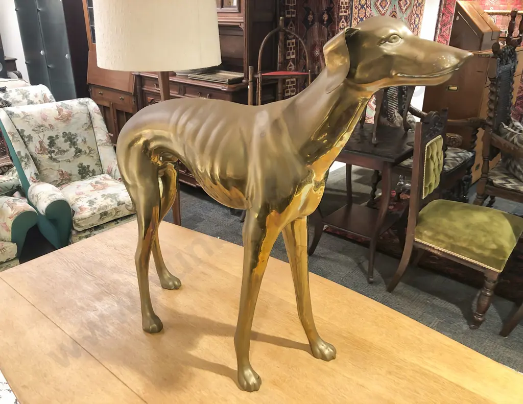 Brass Life Size Greyhound Image 1++
