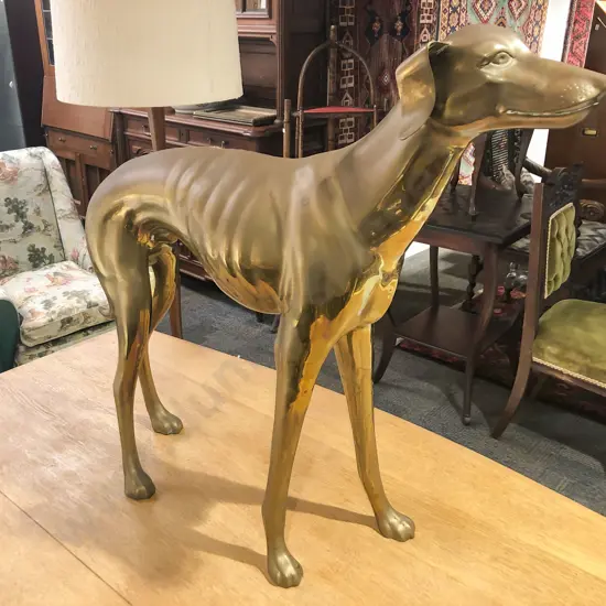Brass Life Size Greyhound