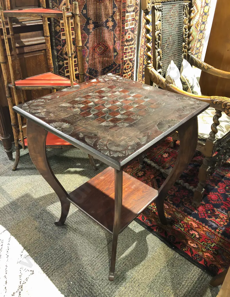 Chip Carved Two Tier Centre Table Image 1++