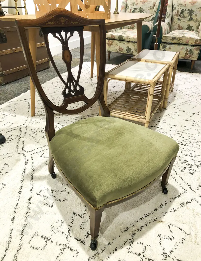 Sheraton Revival Inlaid Bedroom Chair Image 1++