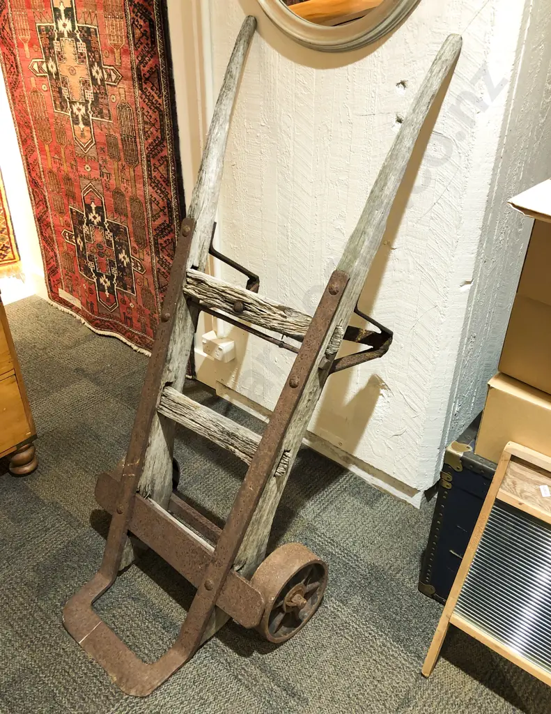 Vintage Heavy Rustic Wheelbarrow Image 1++