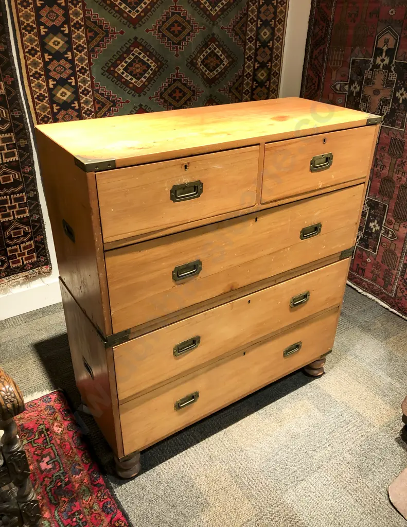 Kauri and Brass Bound Two Stage Campaign Chest Image 1++