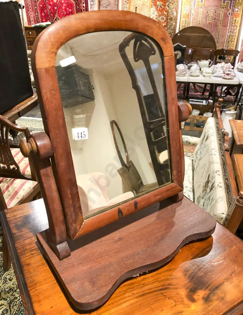 Victorian Mahogany Toilet Swing Mirror Image 1++