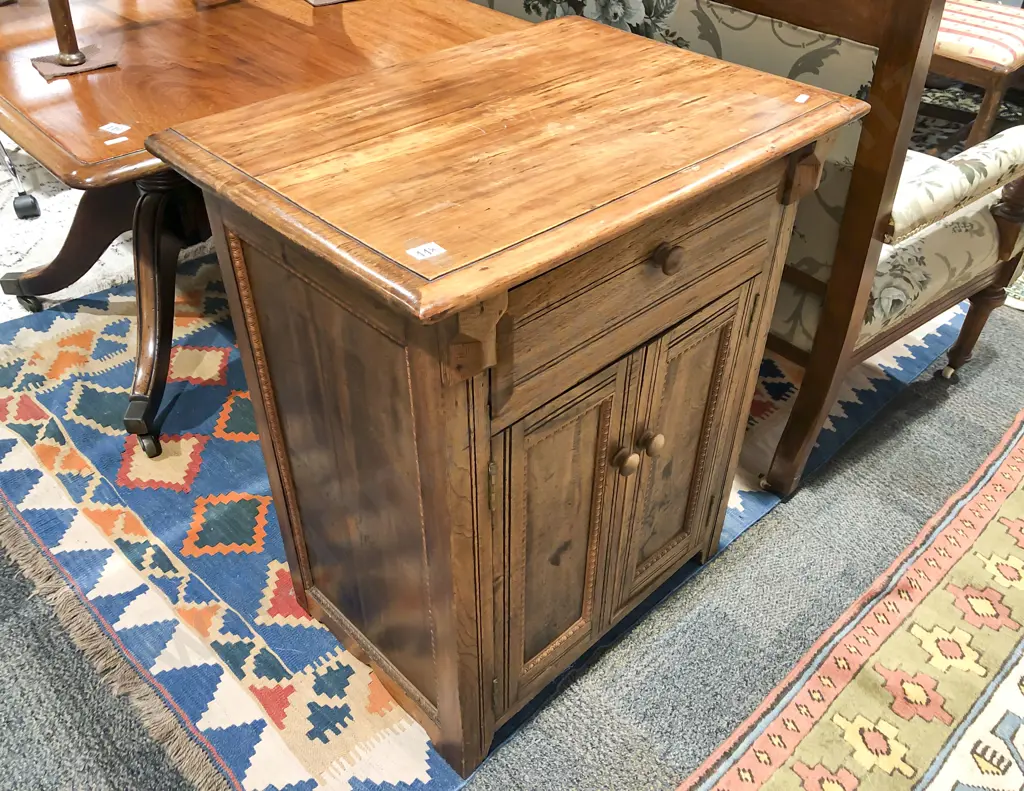 Oak and Stained Pine Single Drawer Bedside Cabinet Image 1++