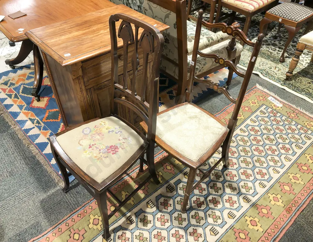 Inlaid Side Chair and Other Side Chair Image 1++