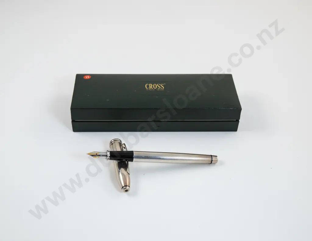 Cross Fountain Pen Hallmarked .925 Sterling Silver Case Image 1++