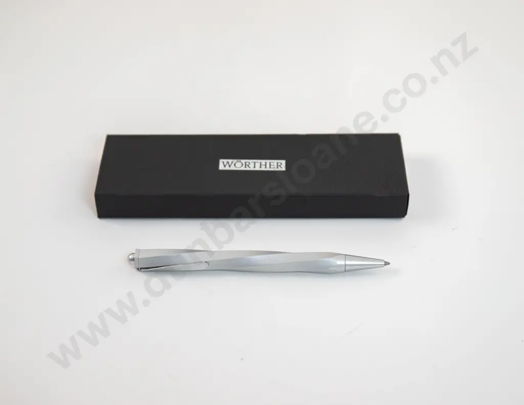 Cross Metal and Purple Lacquered Ball Point Pen Image 1++