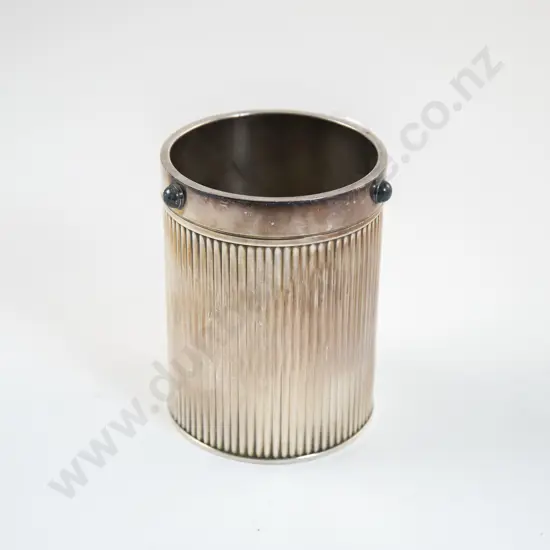 C1992 Cartier Heavy Silver Plate Lapis Collection Pencil Holder