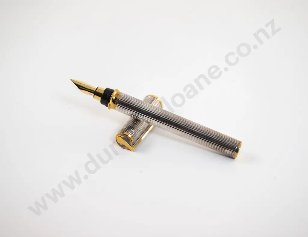 S T Dupont Paris Stylo Plume and Bille Montparnasse Fountain Pen and Ballpoint Pair Image 1++