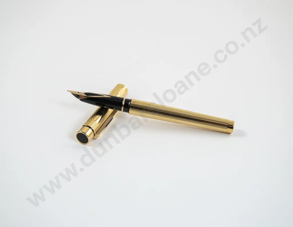 Sheaffer Targa Gold Plated Cased Fountain Pen Image 1++