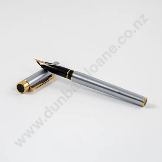 Sheaffer Targa Brushed Chrome Cased Fountain Pen