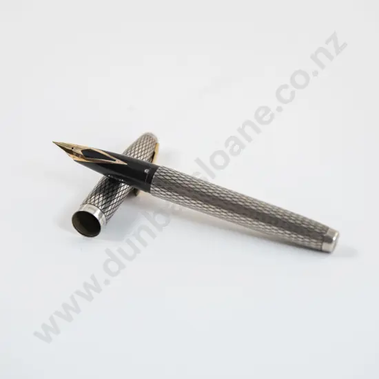 Sheaffer Imperial Sterling Silver Diamond Mesh Fountain Pen