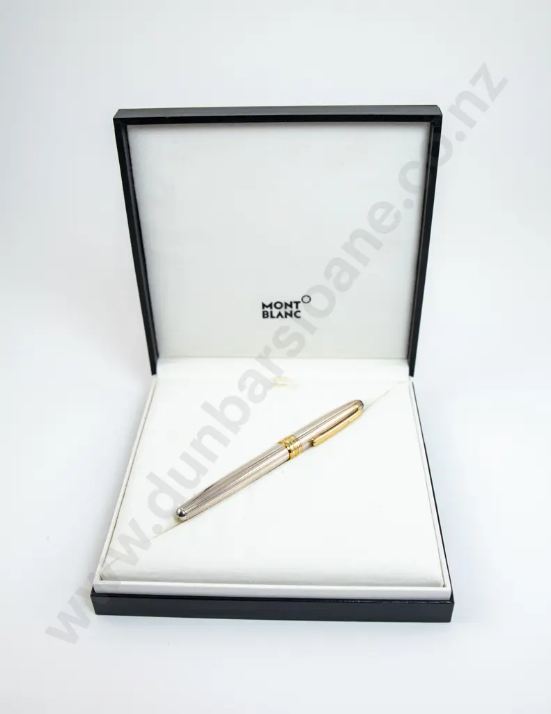 Mont Blanc Meisterstuck Solitaire .925 Silver Classic Fountain Pen Image 1++
