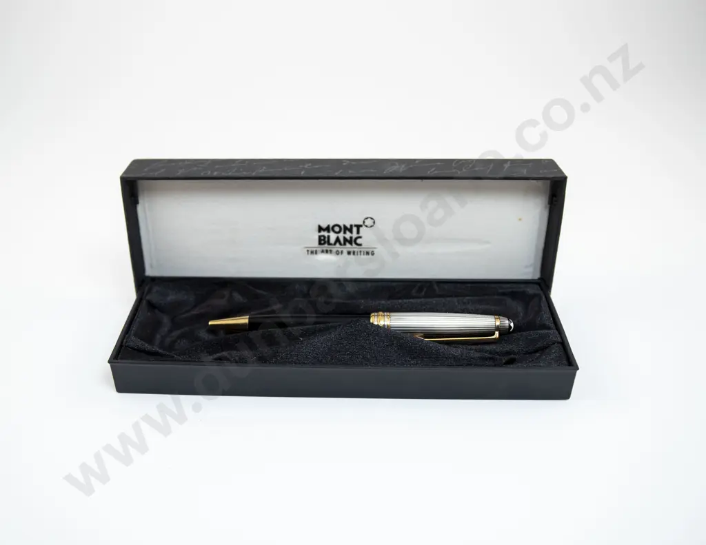 Montblanc Meisterstuck Solitaire Doue 925 Silver Ballpoint Pen Image 1++