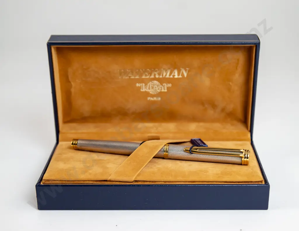 C1998 Waterman "Ideal" Sterling Silver Made in France Fountain Pen Image 1++