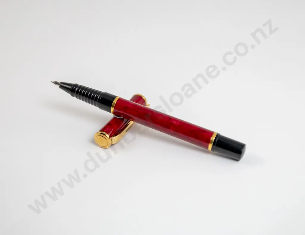 Waterman Laureat Red and Black Marble Pen Set Image 1++