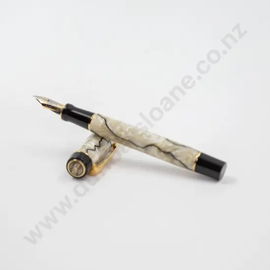 Parker Duofold Pearl and Black Centennial Ltd Ed Fountain Pen