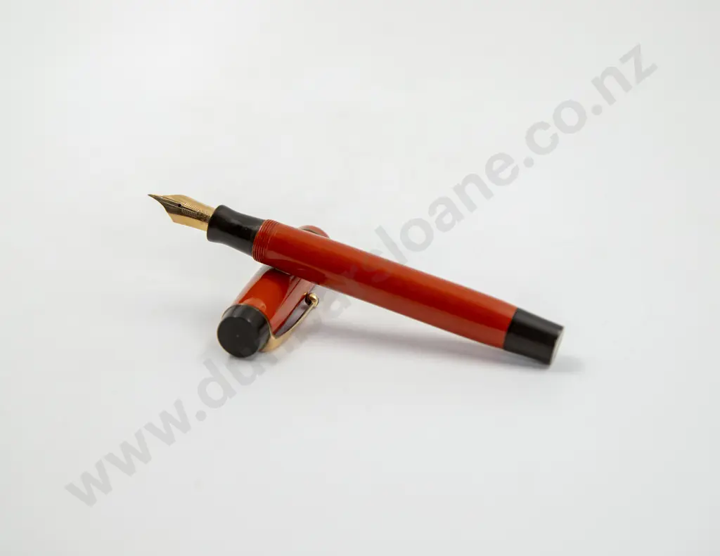 Vintage Parker Duofold Classic Red Fountain Pen Image 1++