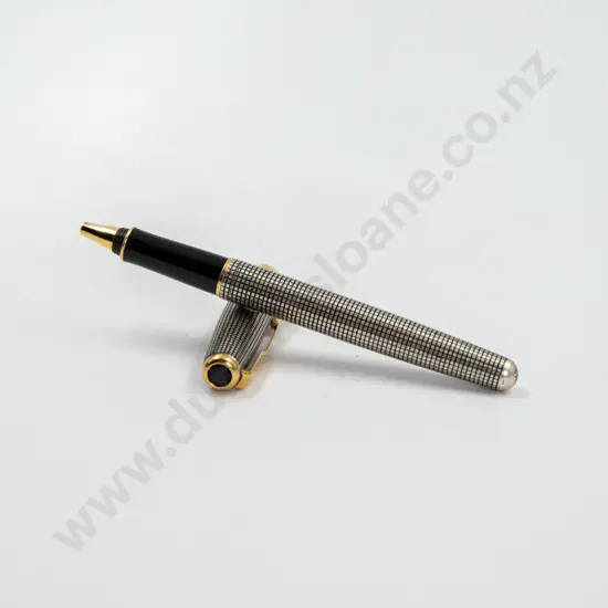 Parker Sonnet France Sterling Silver Cisele Fountain Pen and Rollerball Pen