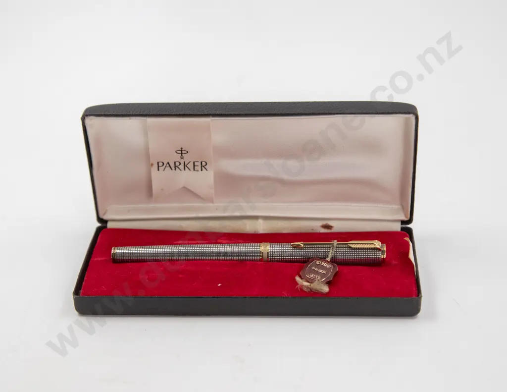 Parker Sonnet France Sterling Silver Cisele Fountain Pen Image 1++