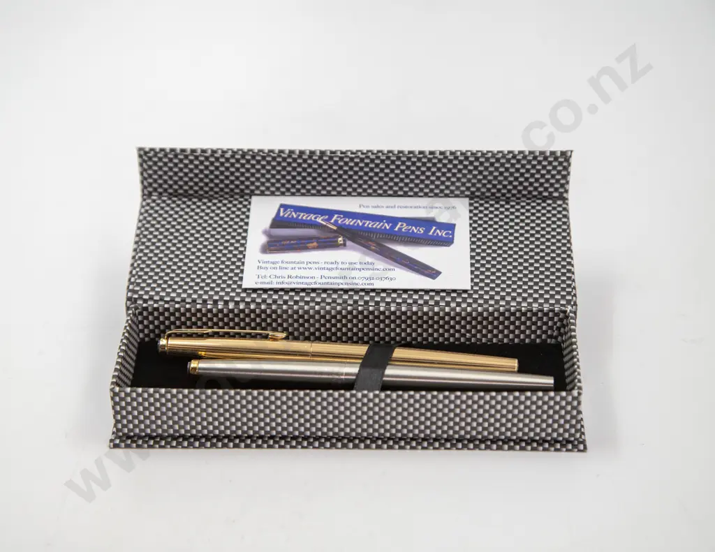 Two Parker 50 Falcon Fountain Pens Image 1++
