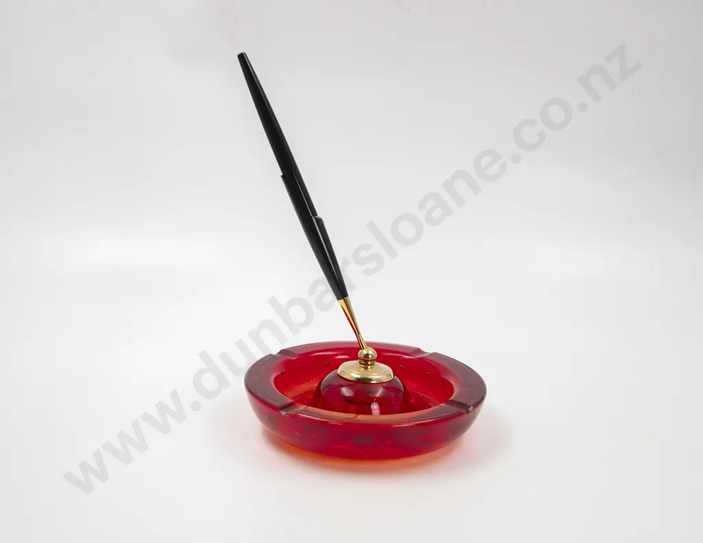 C1960 Vintage Whitefriars Ashtray and Parker Pen Holder Image 1++