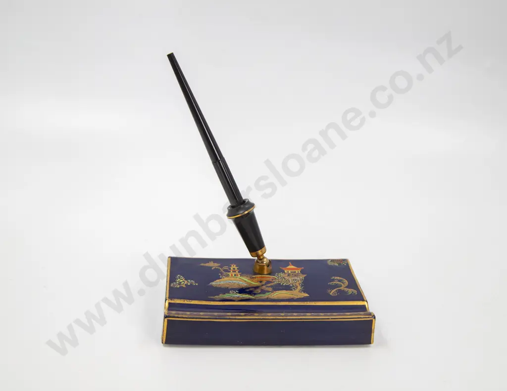 Carlton Ware Bleu Royale Pagoda Pattern Desk Stand Image 1++